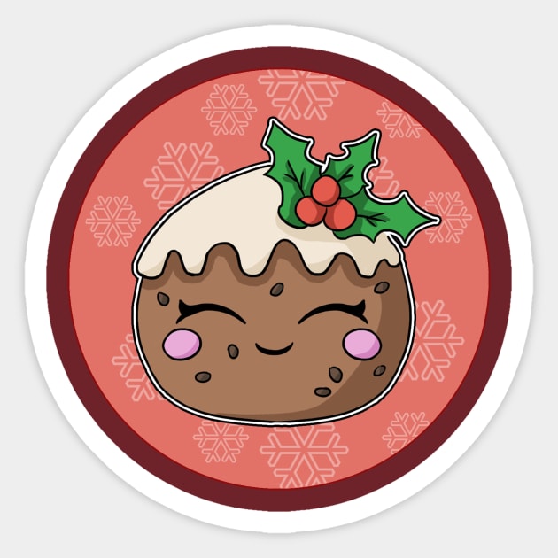 Happy Christmas Pudding Sticker by Happy Taco Studio